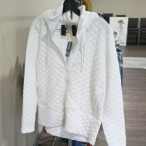 DSG Quilted White Zip-Up Jacket